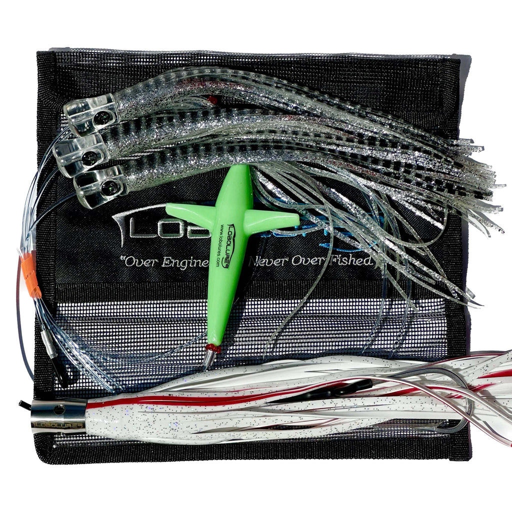 Lobo Lures #208 Wahoo-Pro Jet Head Skipjack Hybrid UV Ghost White Daisy Chain, Lubo Lures Tuna Lures, tuna lure, tuna tackle, marlin lure,marlin lures, tuna lures, big game lures, White Marlin Open, Bost Lures, Imperium Outfitters, Santos Lures, TN Tackle, Side Tracker, Spreader Bar Fishing, Chatter Lures, Black Bart Lures