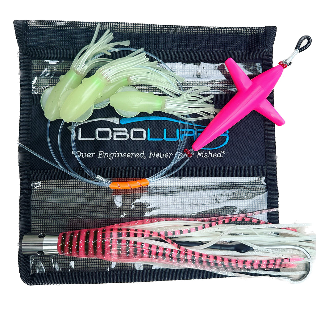 Lobo Lures #203 Wahoo-Pro Super Glow B2 Bigeye Tuna Daisy Chain, Tuna Daisy Chain, Tuna Tackle, Tuna Fishing Lure, Tuna Fishing Gear, Tuna Tackle, Glow in the dark Daisy Chain, Glow Daisy Chain, Glow Lure, Tuna Glow Lure, Black Bart Lures, Bost Lures 