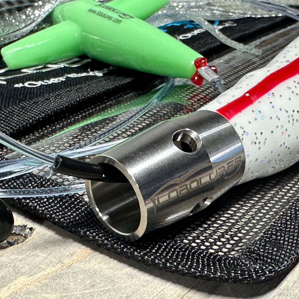Lobo Lures #208 Wahoo-Pro Jet Head Skipjack Hybrid UV Ghost White Daisy Chain, Lubo Lures Tuna Lures, tuna lure, tuna tackle, marlin lure,marlin lures, tuna lures, big game lures, White Marlin Open, Bost Lures, Imperium Outfitters, Santos Lures, TN Tackle, Side Tracker, Spreader Bar Fishing, Chatter Lures, Black Bart Lures, Amazon Lures, Amazon Fishing, Guatemala Fishing, Florida Fishing