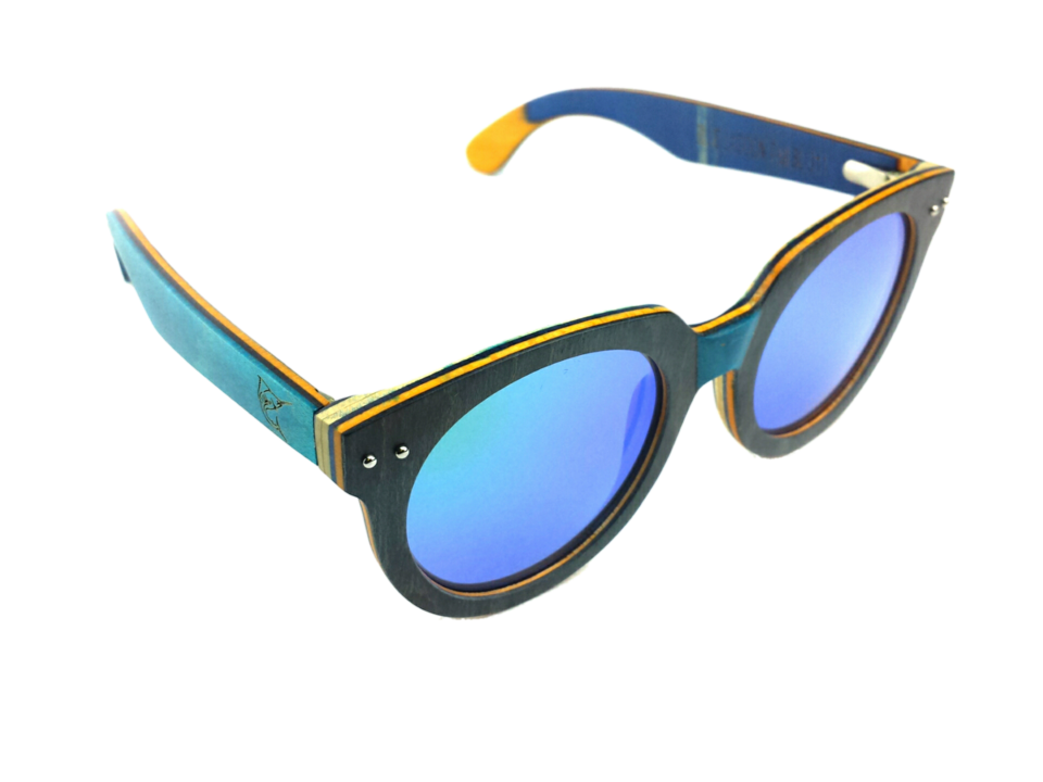 lobo-sportfishing - LPG Apparel Co. BLUE LAGOON Mirrored Polarized Wood Sunglasses - LPG Apparel Co. - Apparel
