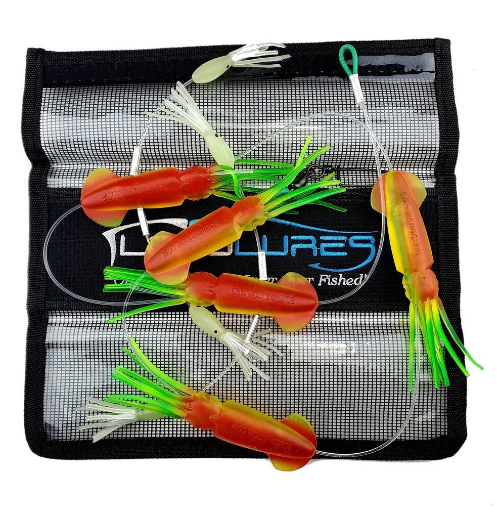 SquidNation Game  Gamefish Mini Tuna Flippy-Floppy Thing Daisy Chain Marlin Fishing Lure, Marlin Lures, Tuna Lures
