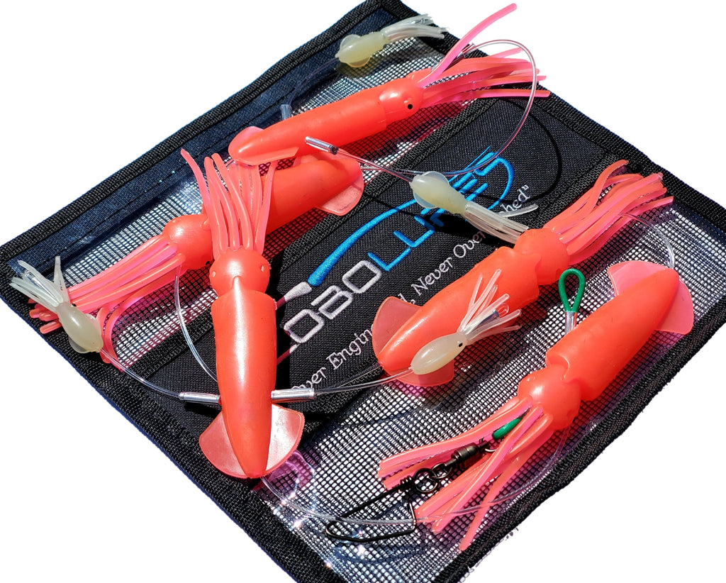 SquidNation Northeast Canyon Candy Super Glow 7" Gamefish Medium Tuna Flippy-Floppy Thing Daisy Chain Bigeye tuna teaser