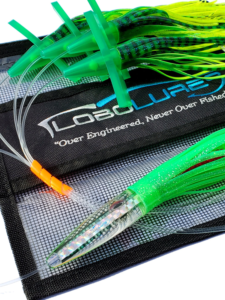 Lobo Lures #222 Green Machine Tuna Bullet Commotion Splash Daisy Chain Tuna Daisy Chain, Tuna Lures, Bost Lures, Black Bart Lures, Chatter, Sterling Tackle