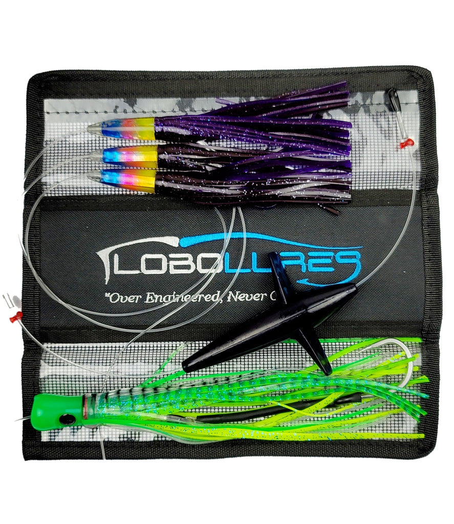 Lobo Lures #206 Carolina Skipjack Hybrid UV Bullet Daisy Chain, tuna lure, bigeue tuna, tuna fishing, big game fishing, tournament lures