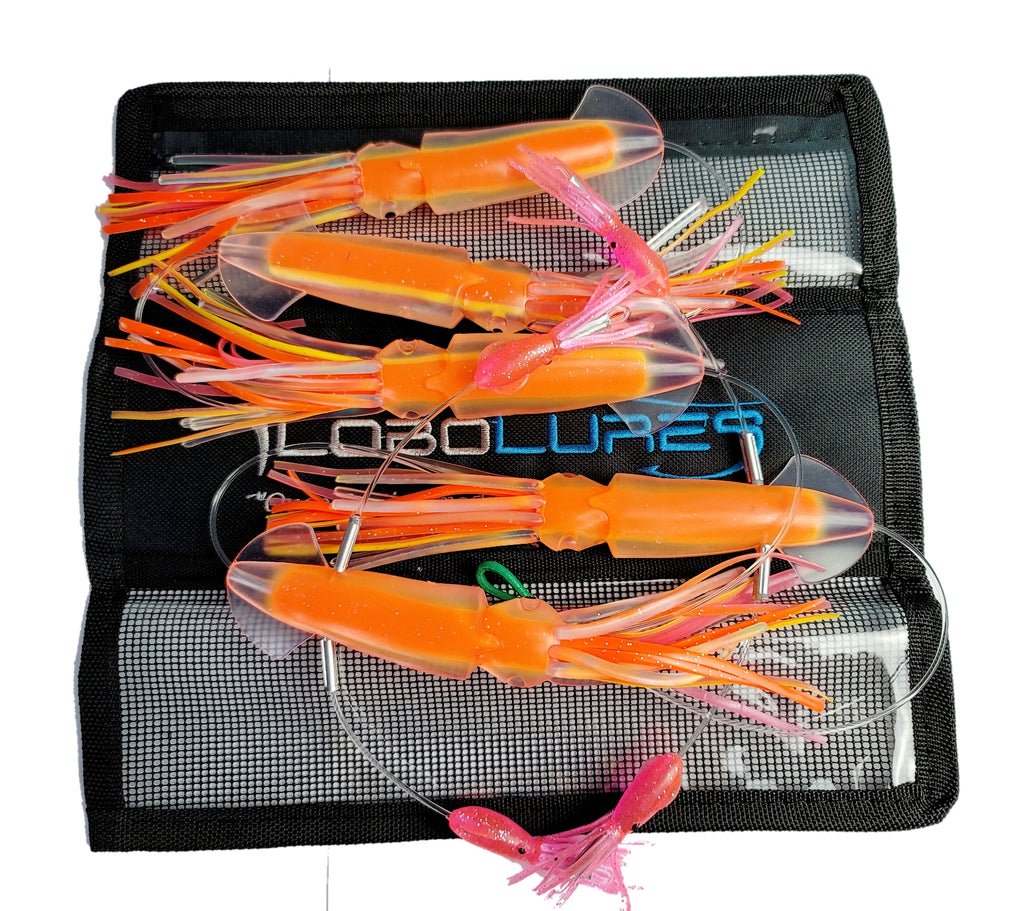 SquidNation Pakula Gamefish 8" Longtail Tuna Flippy-Floppy Thing Daisy Chain Lobo Lures, Pakula Lures Brad J, Glow, Glow Daisy Chain