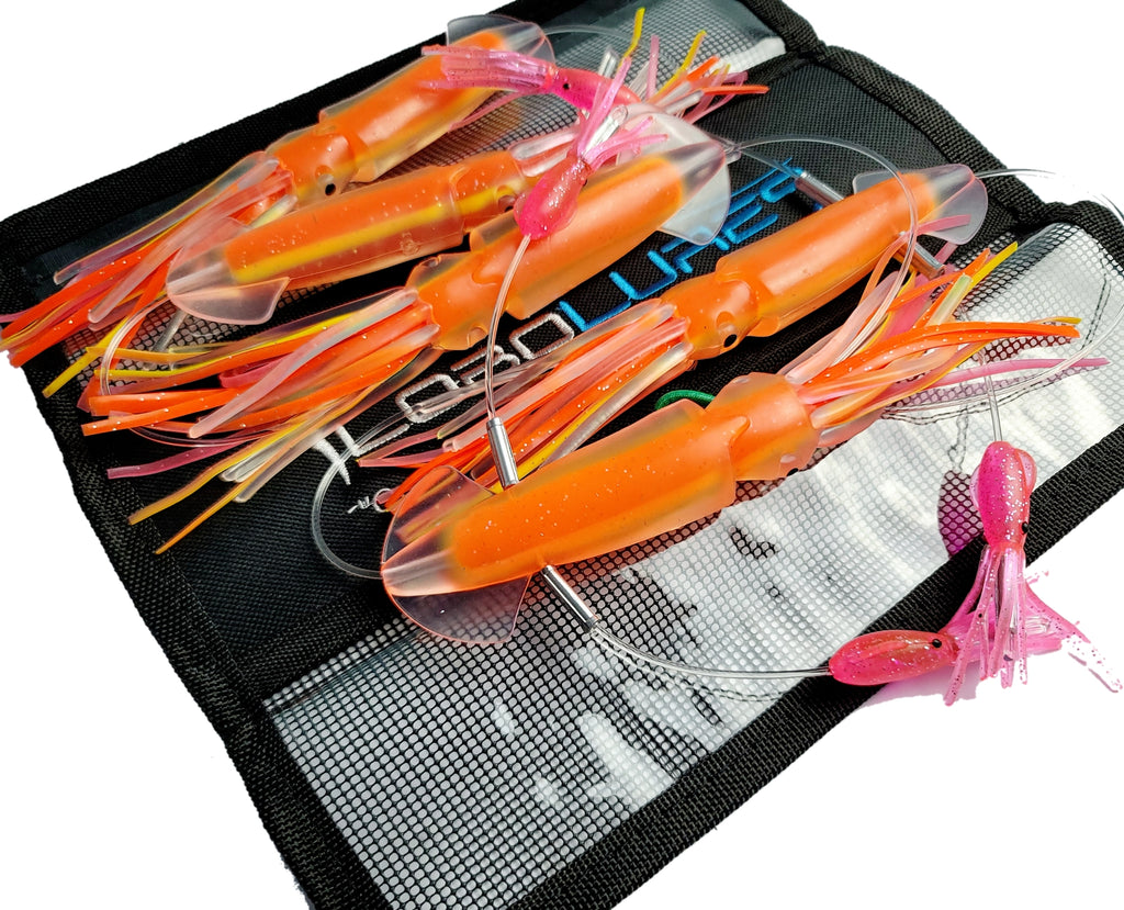 SquidNation Pakula Gamefish 8" Longtail Tuna Flippy-Floppy Thing Daisy Chain Lobo Lures, Pakula Lures Lumo, Glow, Glow Daisy Chain brad J