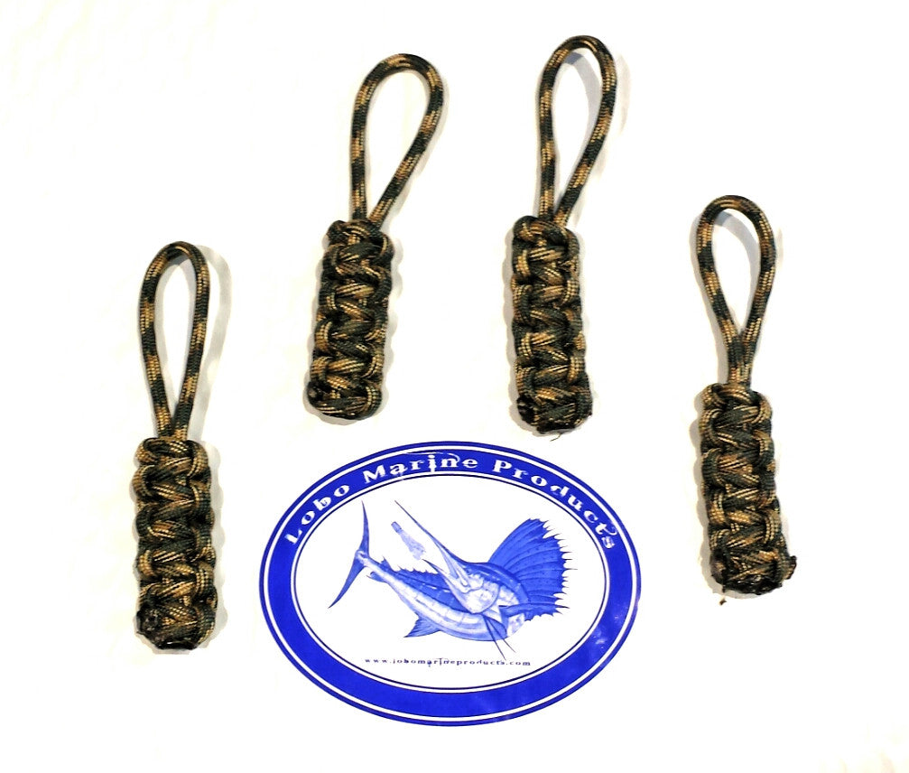 lobo-sportfishing - Lobo Lures Jeep and Boat Enclosure Paracord Zipper Pulls 4 & 10 Pack - Lobo Marine Products LLC. - Apparel