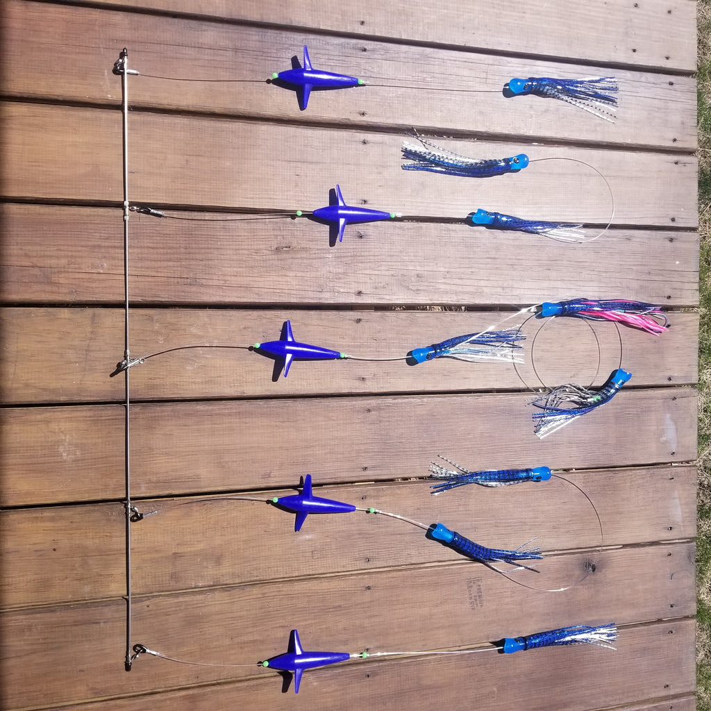 lobo-sportfishing - Lobo Lures 36" Skipjack UV Hybrid Blue Silver Mackerel Splash Spreader Bar - Lobo Lures - Spreader Bars