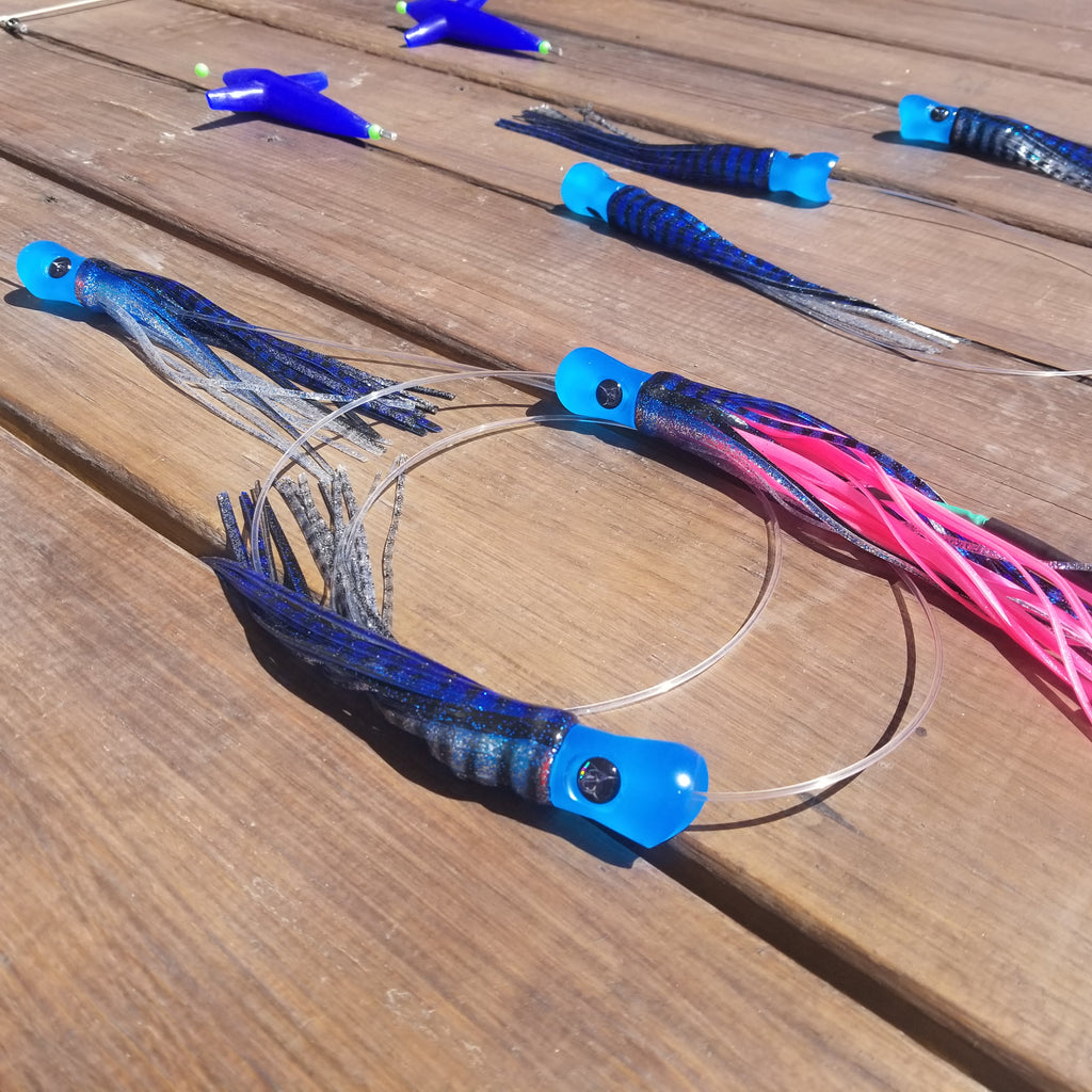 lobo-sportfishing - Lobo Lures 36" Skipjack UV Hybrid Blue Silver Mackerel Splash Spreader Bar - Lobo Lures - Spreader Bars