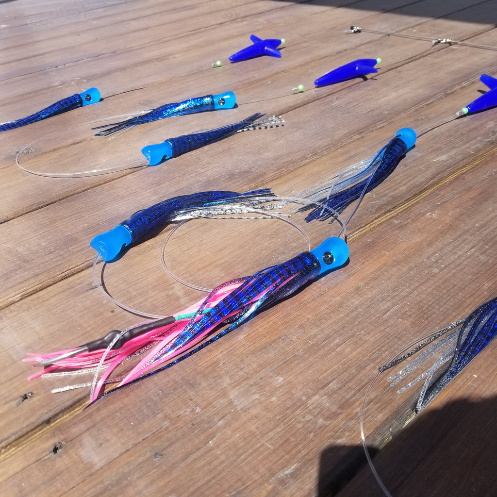 lobo-sportfishing - Lobo Lures 36" Skipjack UV Hybrid Blue Silver Mackerel Splash Spreader Bar - Lobo Lures - Spreader Bars