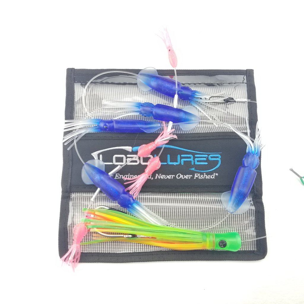 lobo-sportfishing - Lobo Lures #213 Skipjack Hybrid Squidnation Mini Flippy Floppy Gamefish Daisy Chain Combo - Lobo Lures - Daisy Chains