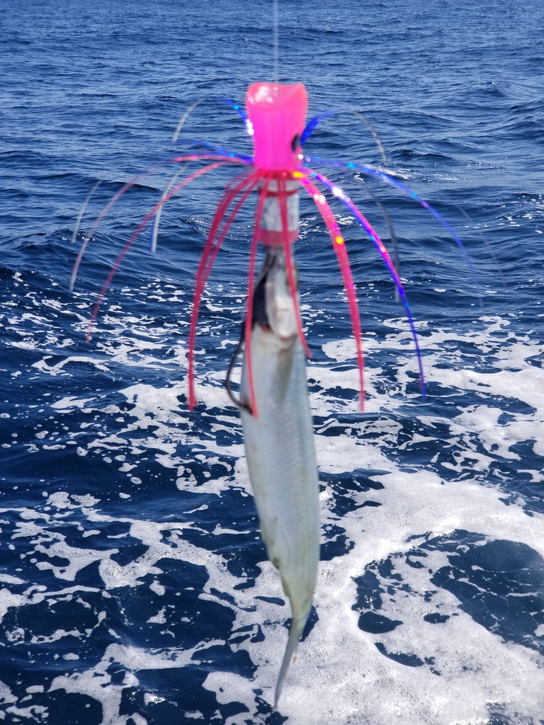 Lobo Lures #30M Skipjack Hybrid UV 2.0 Baitfish Head Meathead, Joe shutes style lure, Dredge head lure, ballyhoo lure, tournament lure, Mylar Lure, Mahi Lure, tuna lure, tuna lures, mahi lures