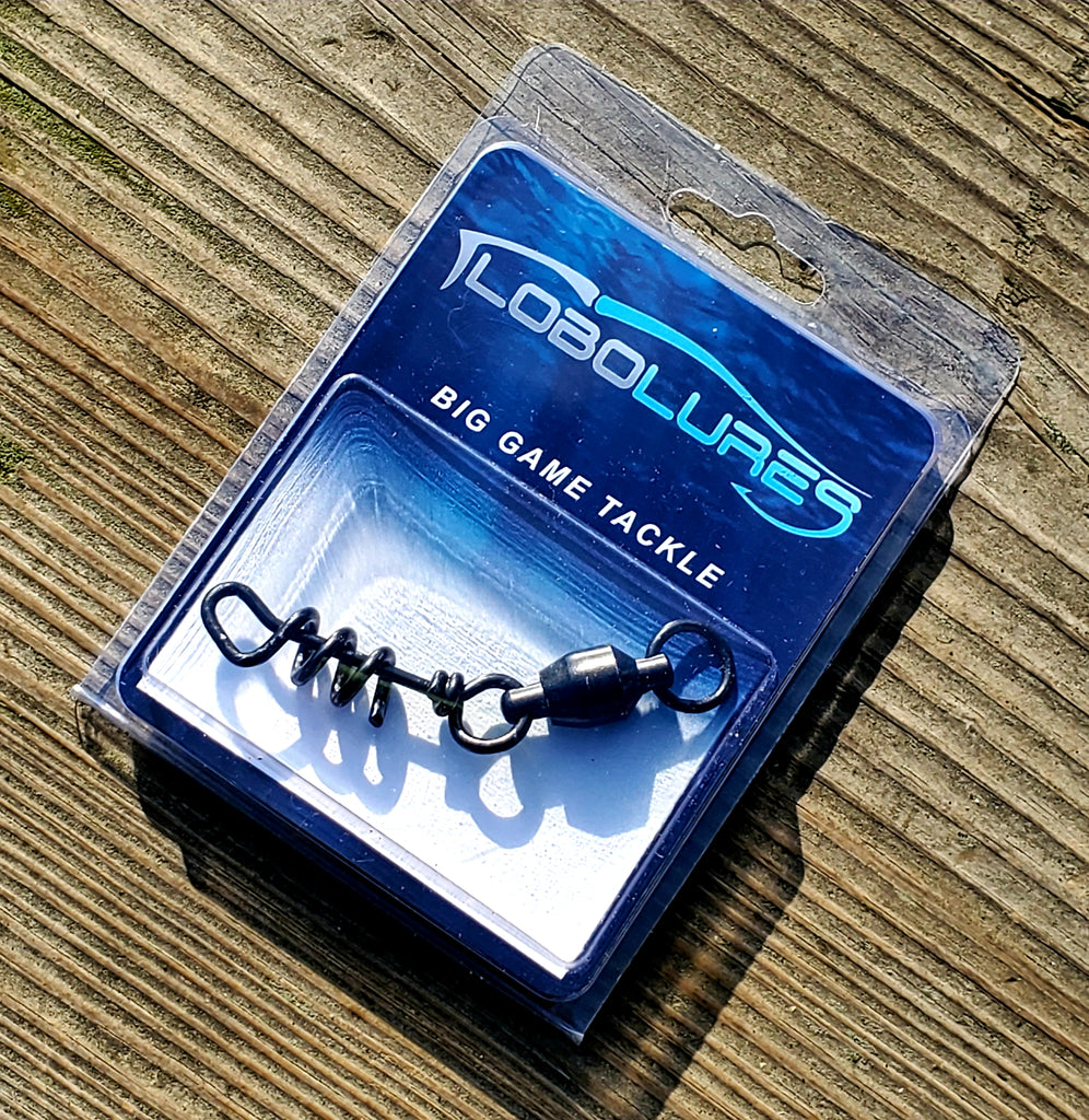 Lobo Lures Medium 350lb Quick Release Heavy Duty Ball Bearing Dredge Corkscrew Swivel for Big Game Trolling Lures, Marlin Fishing Squidnation Dredges AMAZON PRIME