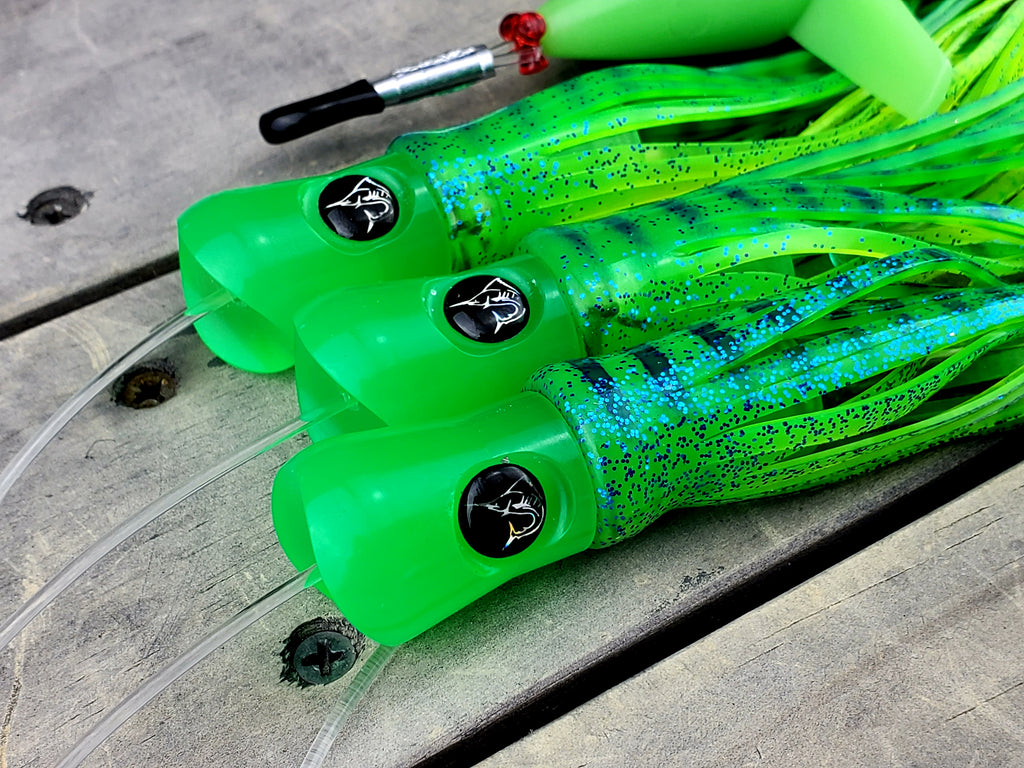 Lobo Lures #200 Mahi Slayer Pelagic Magic Big Game Fishing Daisy Chain Mah-Mahi Trolling Lure, Trolling Lures, Mahi-Mahi Lures, Dorado Lure, Dorado Lures Marlin Trolling Lure, Marlin Lures, Marlin Lure, Blue Marlin, Offshore Fishing Lure, Yellowfin Tuna Lures, Yellowfin Lure, Skipjack Daisy Chain