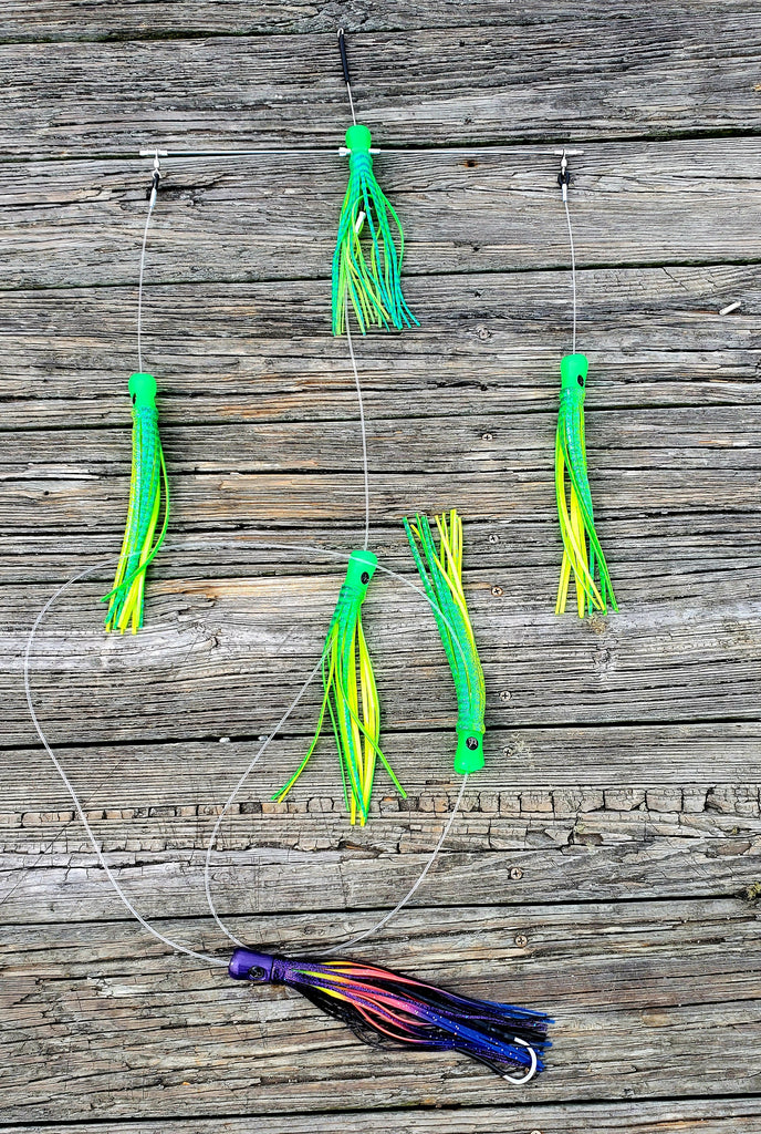 Lobo Lures®  #310 Skipjack Hybrid UV Canyon Candy Titanium Spreader Bar, Tuna Tackle, Tuna Lures, Marlin Lures, Marlin Tackle, Tournament Tackle