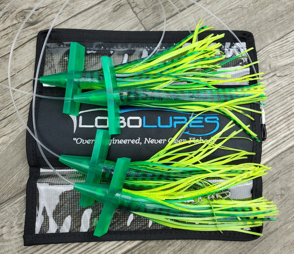 Lobo Lures 9" Commotion Splash Prattling Tuna Teaser Bird Daisy Chain, Big game fishing Daisy Chain, Tuna Daisy Chain