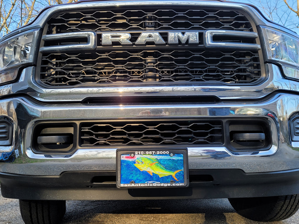 Lobo Lures Screamin' Mahi Metal Novelty License Plate. Fishing license plate dodge ram, ram licensce plate