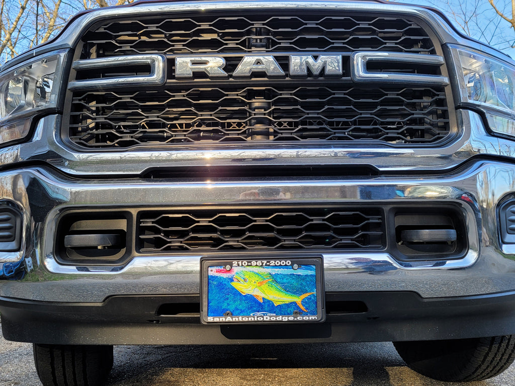 Lobo Lures Screamin' Mahi Metal Novelty License Plate. Fishing license plate dodge ram, ram licensce plate