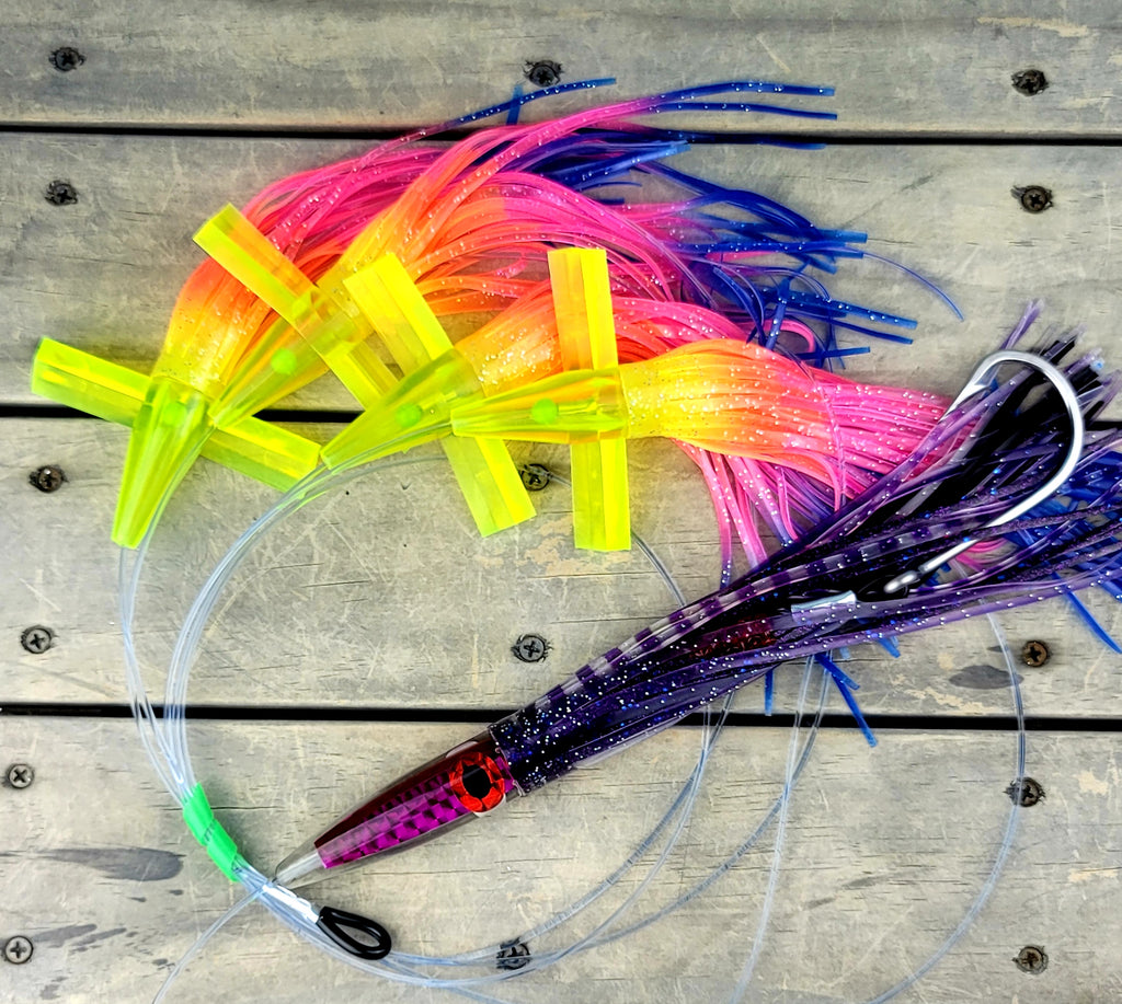 Lobo Lures #222 Tuna Crack Commotion Splash Machine Tuna Bullet Daisy Chain, Sterling Tackle, Daisy Chain, Tuna Tackle, Tuna Lure, Tuna Lures, Tuna Candy
