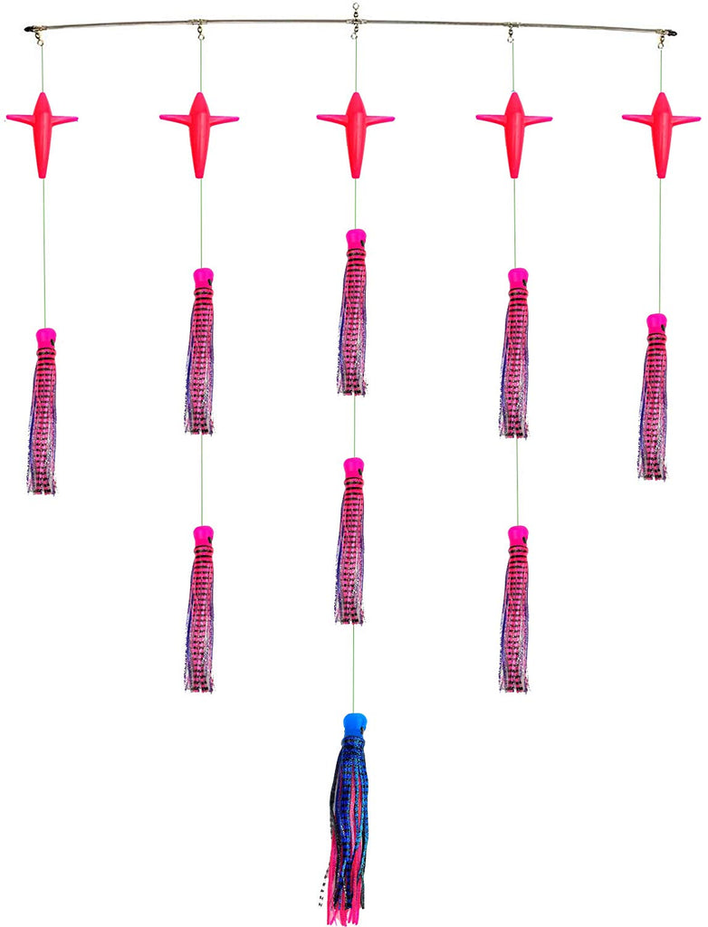 Lobo Lures 36" Trolling Lure Tuna Splash Spreader Bar in Pink Mackerel 