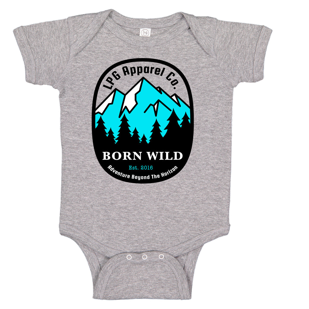 lobo-sportfishing - LPG Apparel Co. Born Wild Mountineer Baby One-piece Romper - LPG Apparel Co. - Apparel