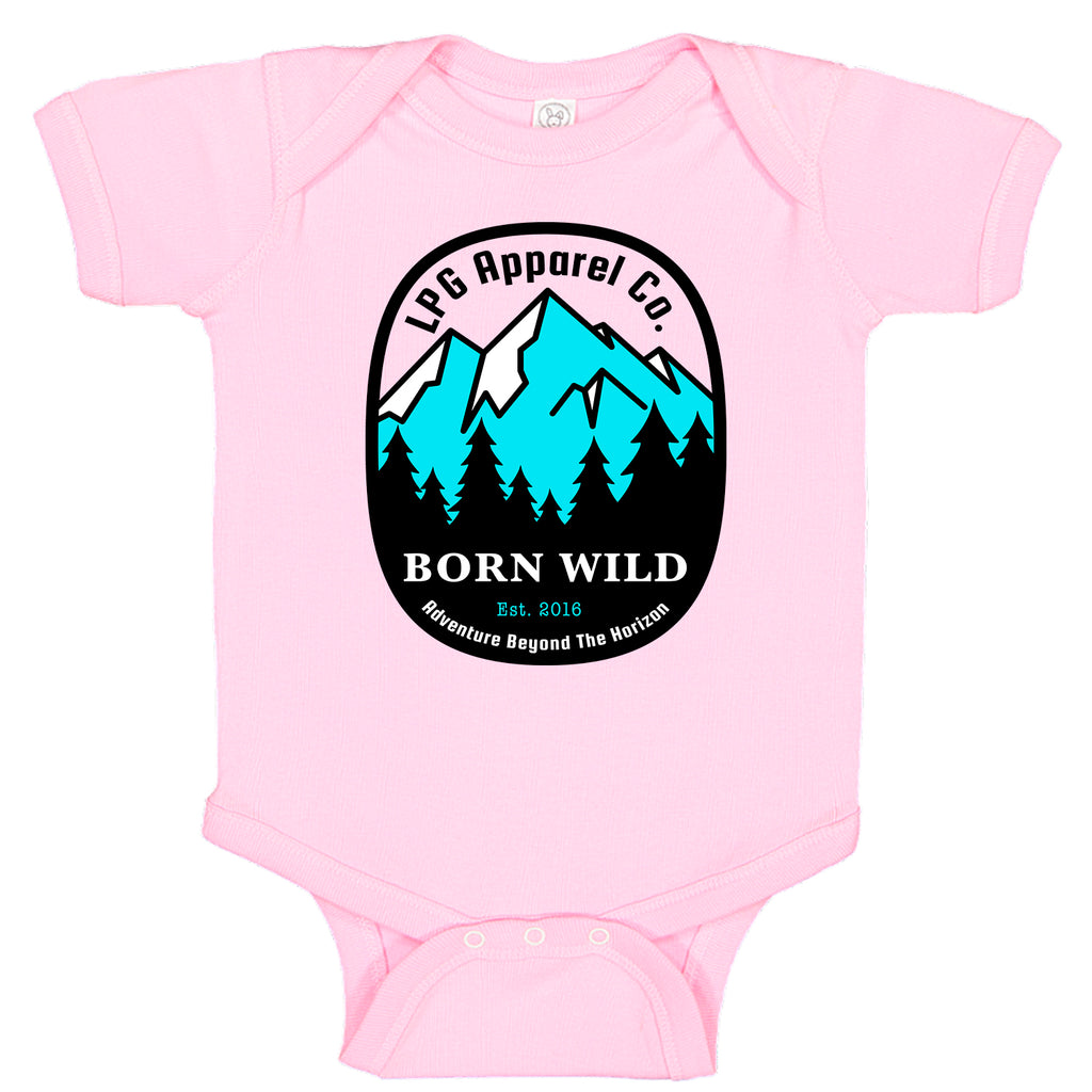 lobo-sportfishing - LPG Apparel Co. Born Wild Mountineer Baby One-piece Romper - LPG Apparel Co. - Apparel