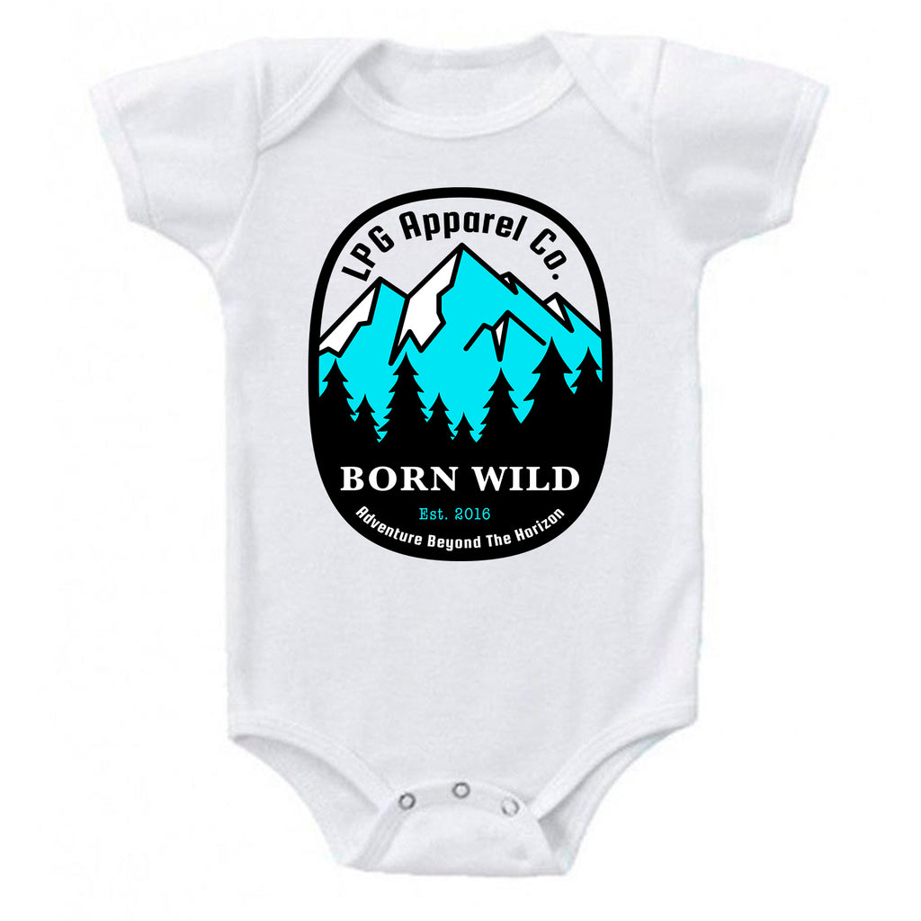 lobo-sportfishing - LPG Apparel Co. Born Wild Mountineer Baby One-piece Romper - LPG Apparel Co. - Apparel