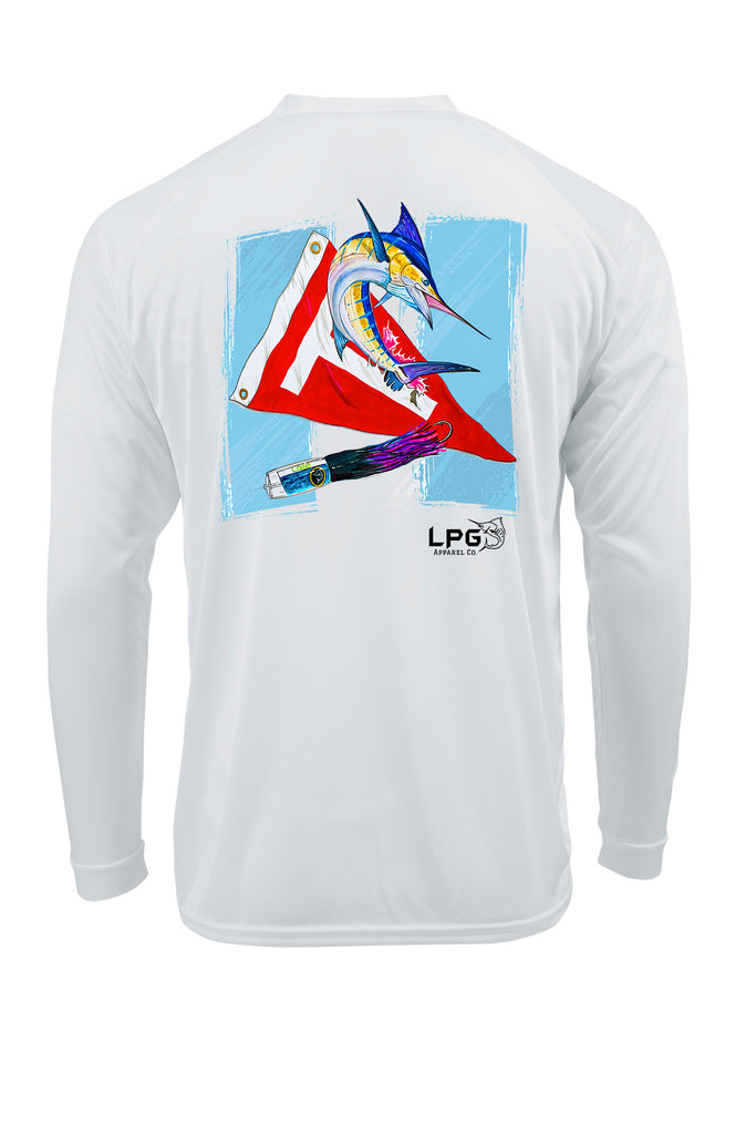LPG Apparel Co® Tag & Release Guatemala Flag Edition Long Sleeve Performance UPF 50+ T-Shirt, American T-Shirt, Fishing Tee, Fishing T-Shirt, Fourth of July T-shirt, MERICA T-shirt, Fishing Tee, Casa Veija