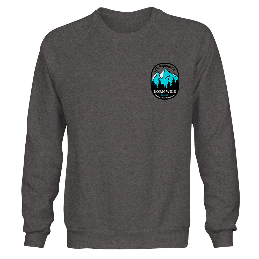 lobo-sportfishing - LPG Apparel Co. Born Wild Outdoors Unisex Crew Neck Sweater - Lobo Lures - 
