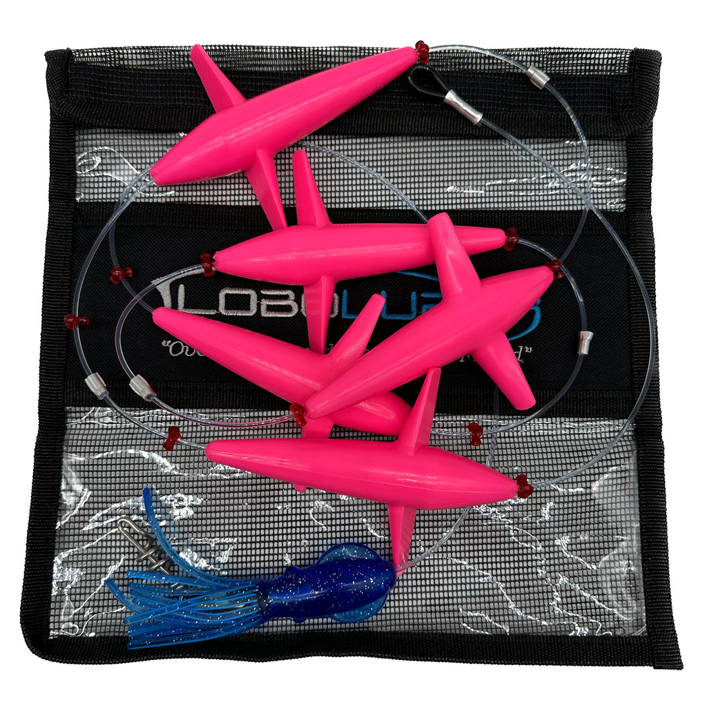 Lobo Lures #401 Prattling Tuna Teaser Bird Daisy Chain HD Aussie Style Corkscrew 750lb Swivel, Big game lures, tuna fishing tackle, Amazon Daisy Chain