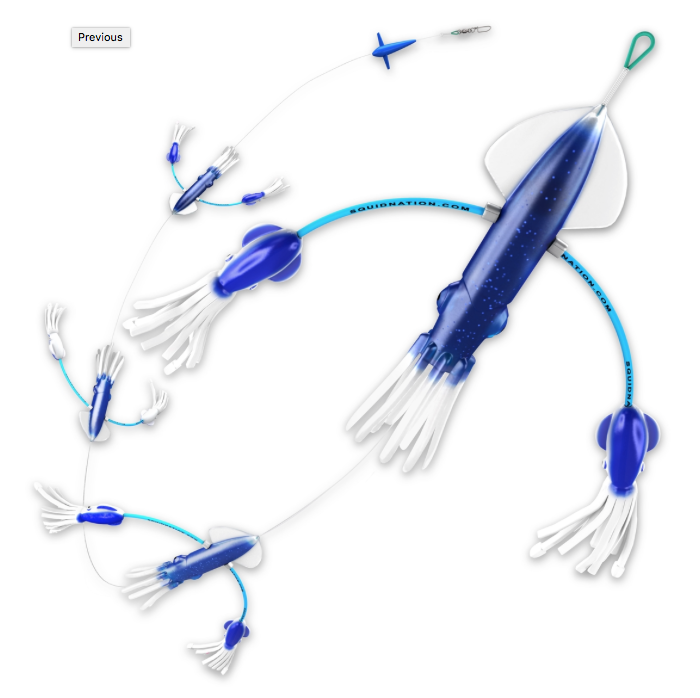 lobo-sportfishing - SquidNation Flippy Floppy Thing Tuna Marlin Magnet Daisy Chain - Squid Nation - 