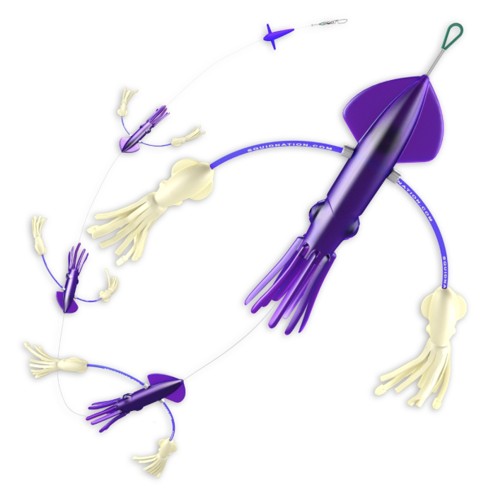 lobo-sportfishing - SquidNation Flippy Floppy Thing Tuna Marlin Magnet Daisy Chain - Squid Nation - 
