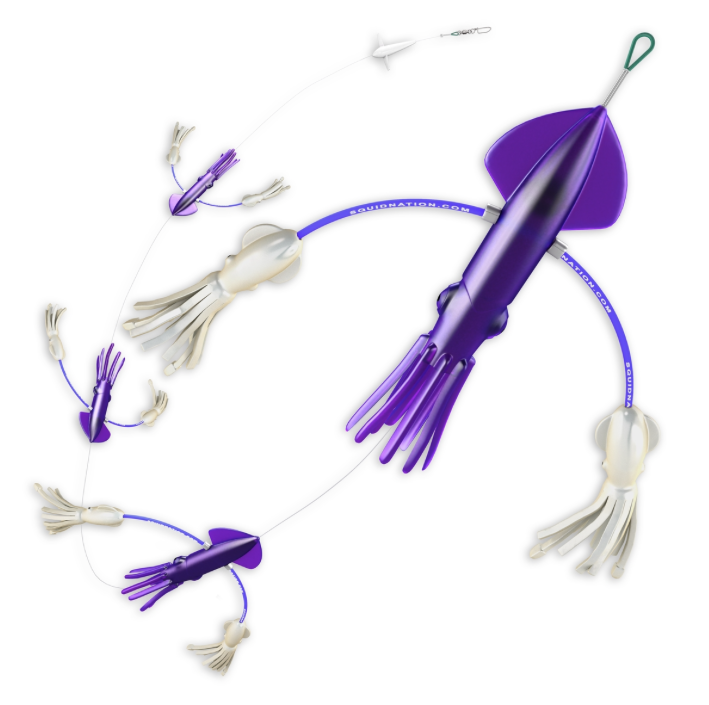 lobo-sportfishing - SquidNation Flippy Floppy Thing Tuna Marlin Magnet Daisy Chain - Squid Nation - 