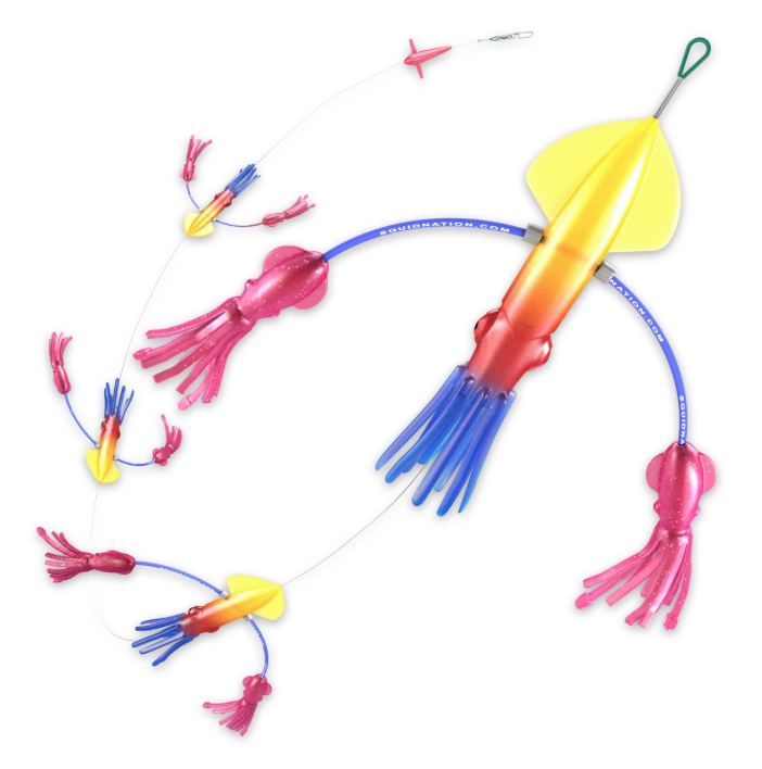 lobo-sportfishing - SquidNation Flippy Floppy Thing Tuna Marlin Magnet Daisy Chain - Squid Nation - 