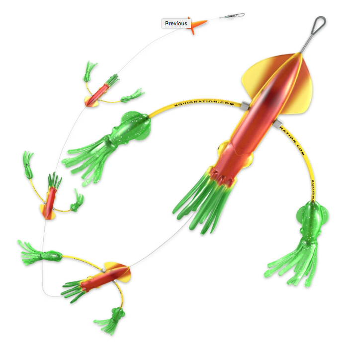 lobo-sportfishing - SquidNation Flippy Floppy Thing Tuna Marlin Magnet Daisy Chain - Squid Nation - 