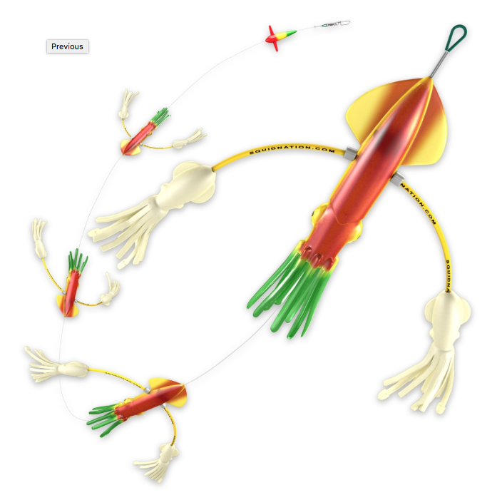 lobo-sportfishing - SquidNation Flippy Floppy Thing Tuna Marlin Magnet Daisy Chain - Squid Nation - 