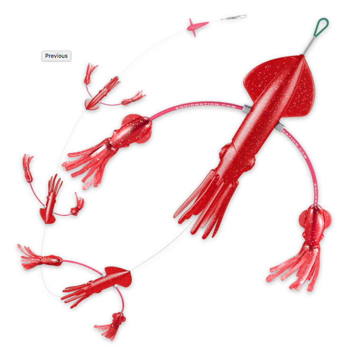 lobo-sportfishing - SquidNation Flippy Floppy Thing Tuna Marlin Magnet Daisy Chain - Squid Nation - 