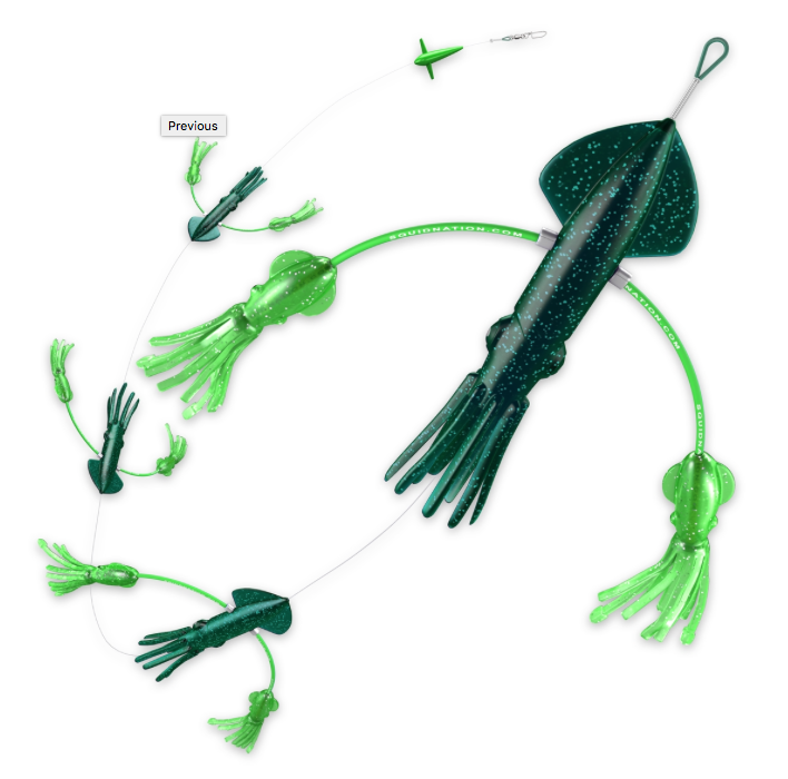 lobo-sportfishing - SquidNation Flippy Floppy Thing Tuna Marlin Magnet Daisy Chain - Squid Nation - 