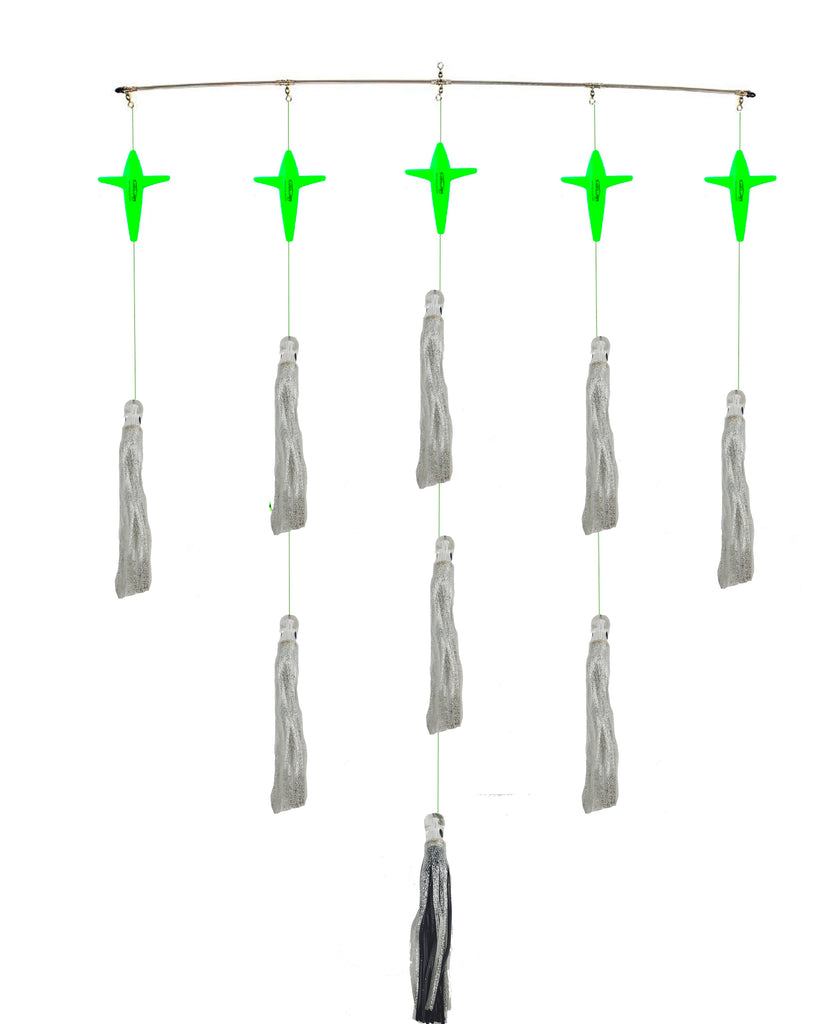 lobo-sportfishing - Lobo Lures 36" Skipjack UV Hybrid Silver Ghost Splash Spreader Bar - Lobo Lures - Spreader Bars