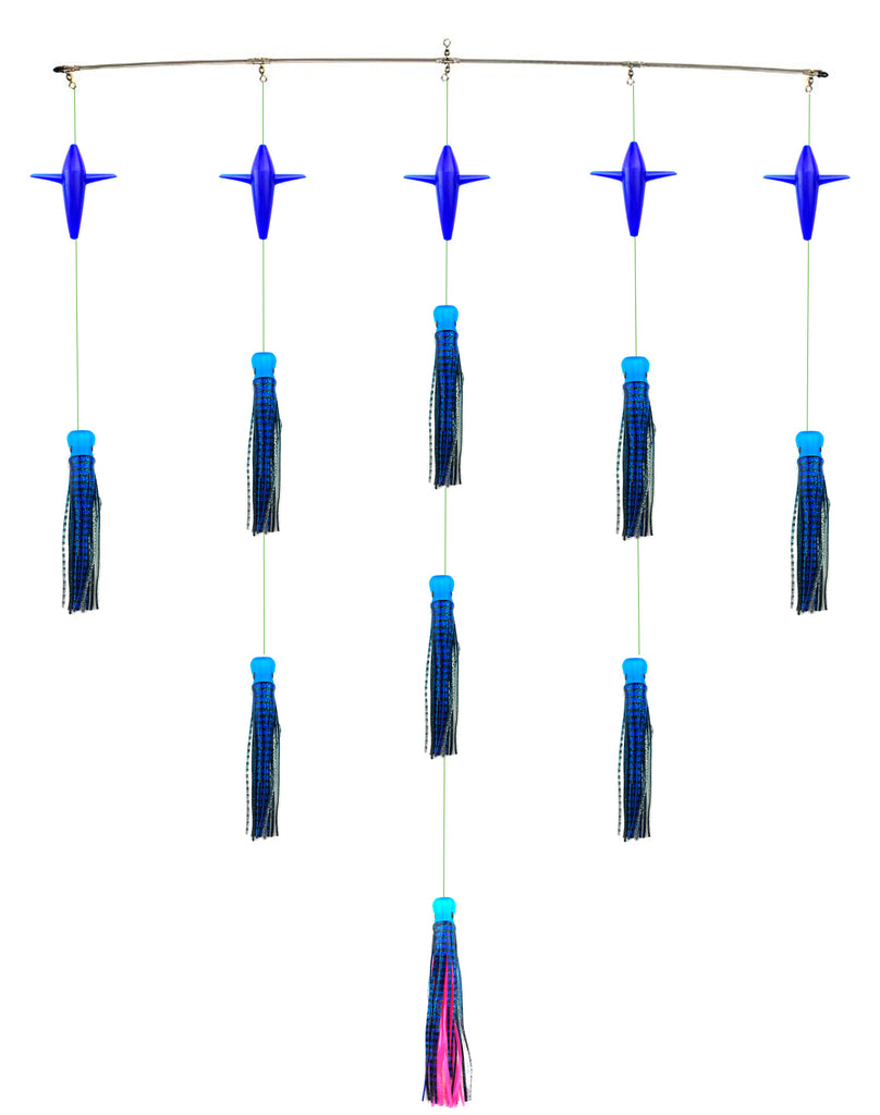 lobo-sportfishing - Lobo Lures 36" Skipjack UV Hybrid Blue Silver Mackerel Splash Spreader Bar - Lobo Lures - Spreader Bars