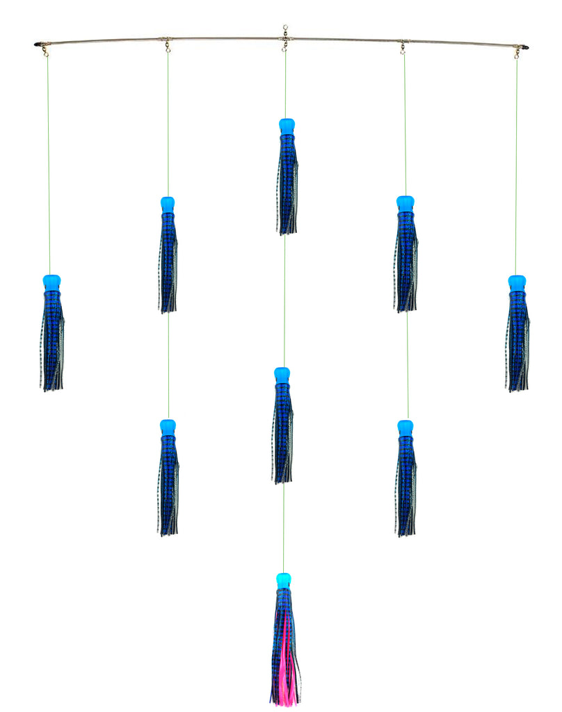 lobo-sportfishing - Lobo Lures 36" Skipjack UV Hybrid Blue Silver Mackerel Splash Spreader Bar - Lobo Lures - Spreader Bars