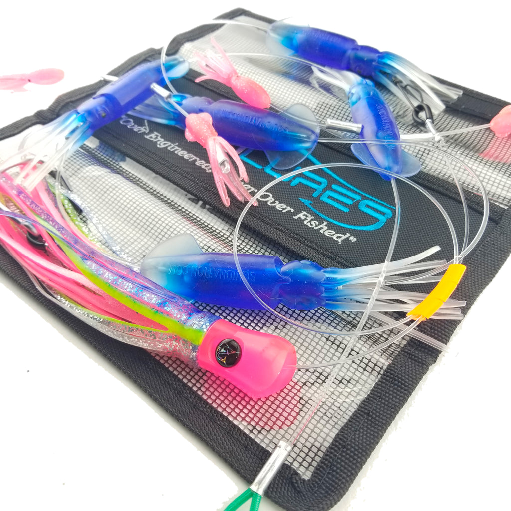 lobo-sportfishing - Lobo Lures #213 Skipjack Hybrid Squidnation Mini Flippy Floppy Gamefish Daisy Chain Combo - Lobo Lures - Daisy Chains